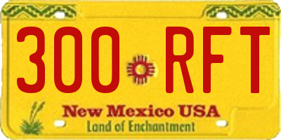 NM license plate 300RFT