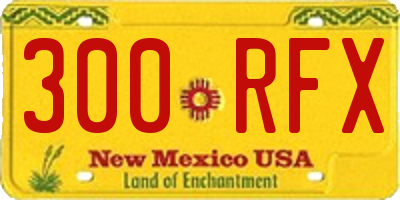 NM license plate 300RFX