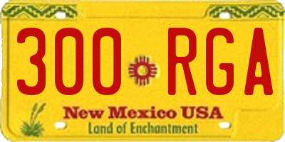 NM license plate 300RGA