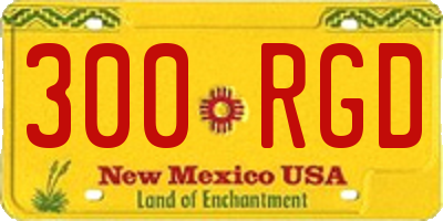 NM license plate 300RGD