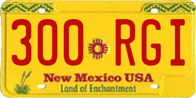 NM license plate 300RGI