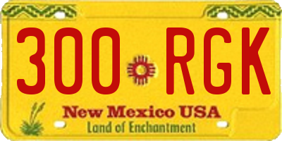 NM license plate 300RGK