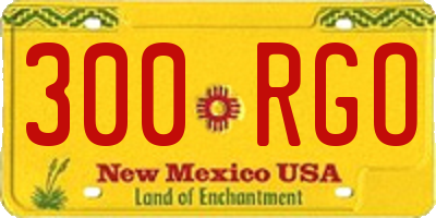 NM license plate 300RGO