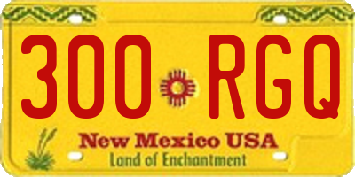 NM license plate 300RGQ