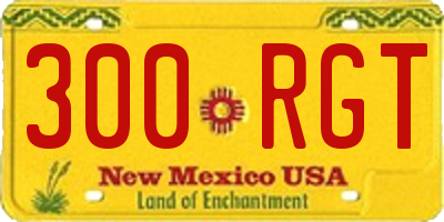 NM license plate 300RGT