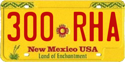 NM license plate 300RHA