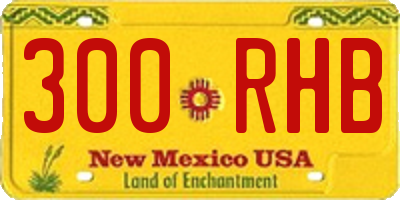 NM license plate 300RHB