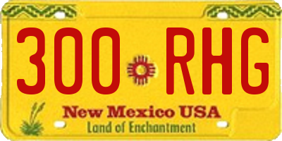 NM license plate 300RHG