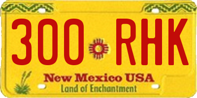 NM license plate 300RHK