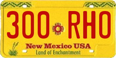NM license plate 300RHO
