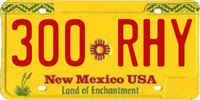NM license plate 300RHY