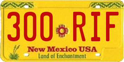 NM license plate 300RIF