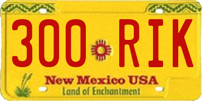 NM license plate 300RIK