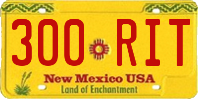 NM license plate 300RIT
