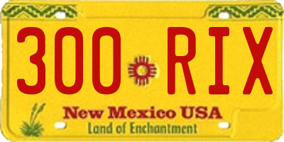 NM license plate 300RIX