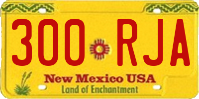NM license plate 300RJA