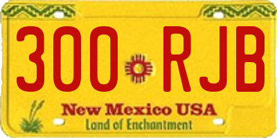 NM license plate 300RJB