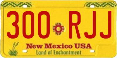 NM license plate 300RJJ