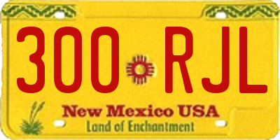 NM license plate 300RJL