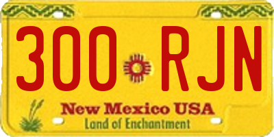 NM license plate 300RJN