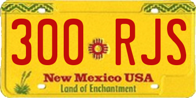 NM license plate 300RJS