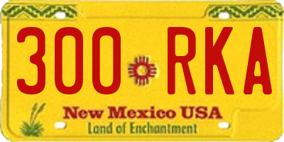 NM license plate 300RKA