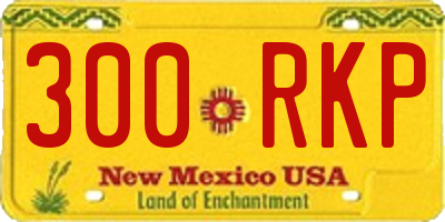 NM license plate 300RKP