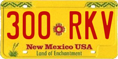 NM license plate 300RKV
