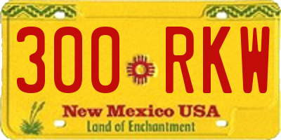 NM license plate 300RKW