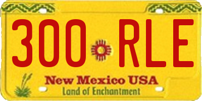 NM license plate 300RLE