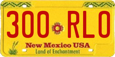 NM license plate 300RLO