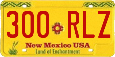 NM license plate 300RLZ