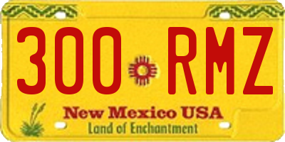 NM license plate 300RMZ