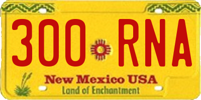 NM license plate 300RNA