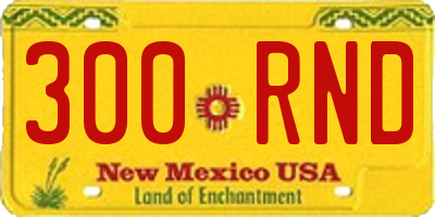 NM license plate 300RND