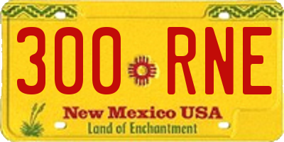 NM license plate 300RNE