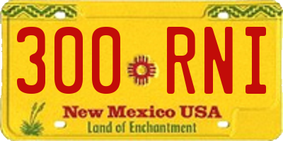 NM license plate 300RNI