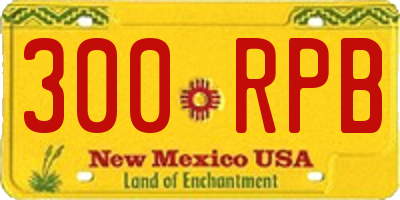 NM license plate 300RPB