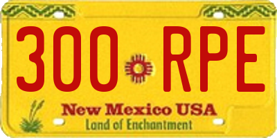 NM license plate 300RPE