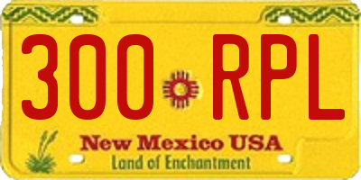 NM license plate 300RPL