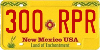 NM license plate 300RPR