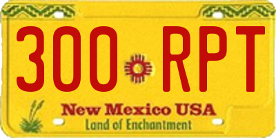 NM license plate 300RPT