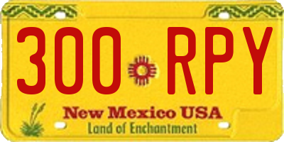 NM license plate 300RPY