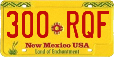 NM license plate 300RQF