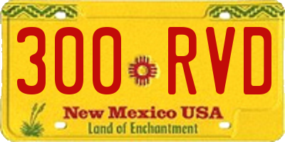 NM license plate 300RVD
