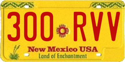 NM license plate 300RVV