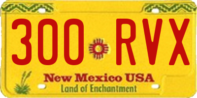 NM license plate 300RVX