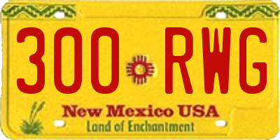 NM license plate 300RWG