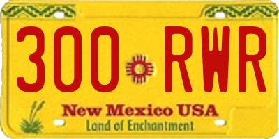 NM license plate 300RWR