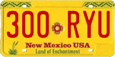 NM license plate 300RYU